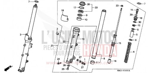 GABEL, VORNE VFR800FIW de 1998